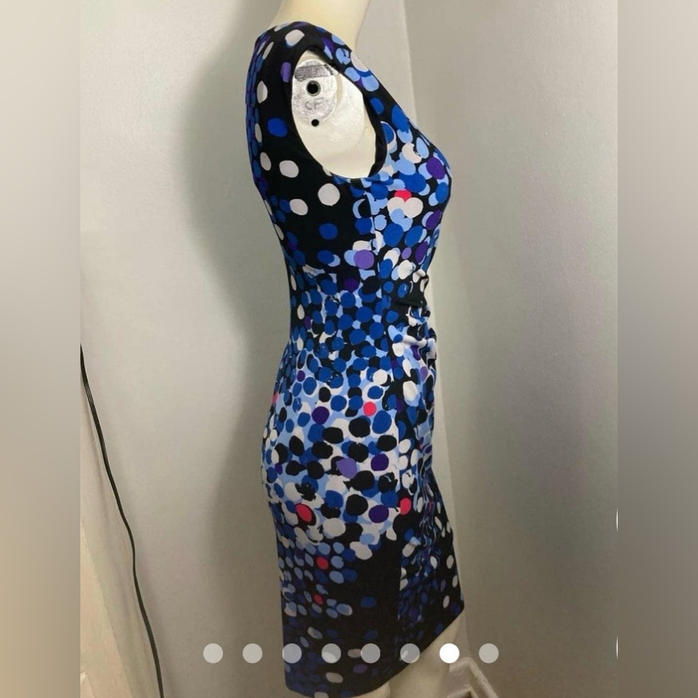 Anne Klein Elegant Polka Dot Sleeveless Dress - Picture 10 of 12